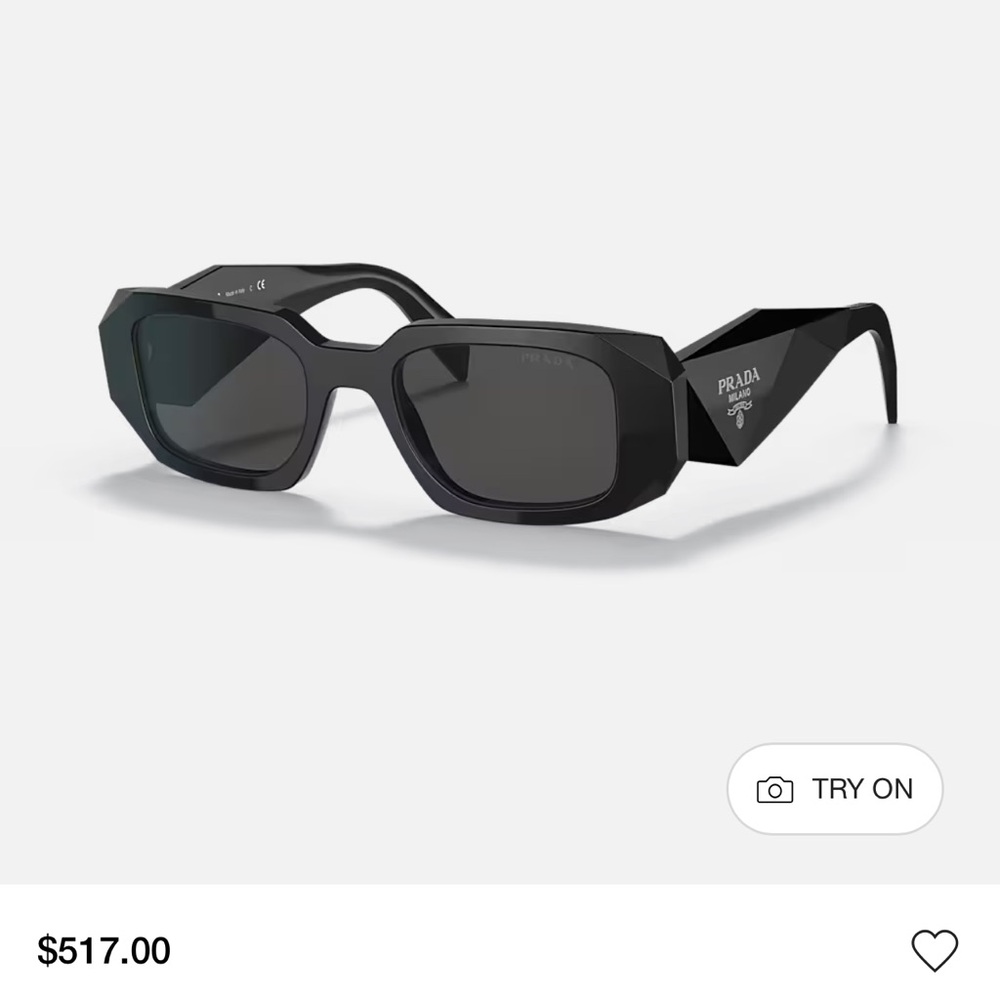 Prada Black Geometric Sunglasses PR 17WS